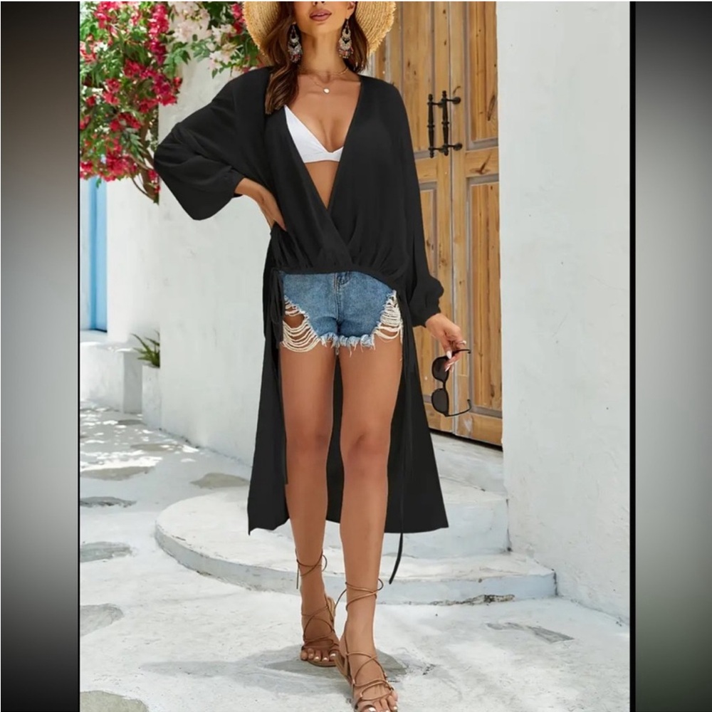 Boutique Elegant Black Swim Cover-Up